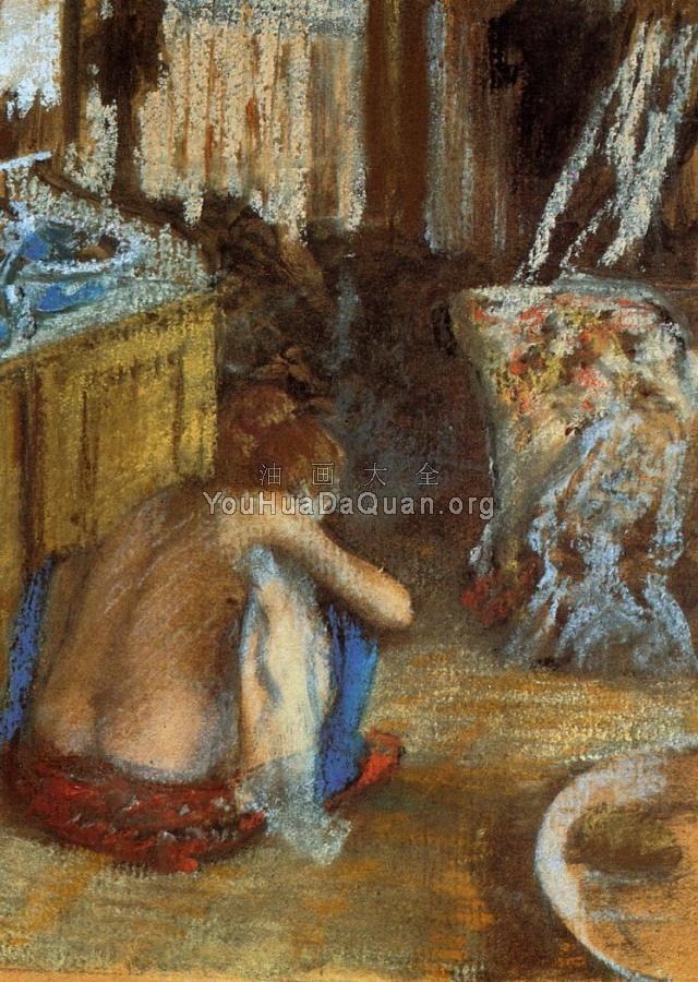 Woman Squatting - 埃德加·德加